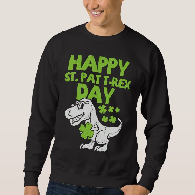 Moletom Happy St Pat Trex Day Dino St Patricks Day Toddler (Frente)