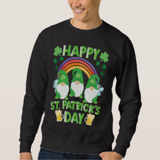 Moletom Happy St Patrick's Day Three Gnome Irish Shamrock 