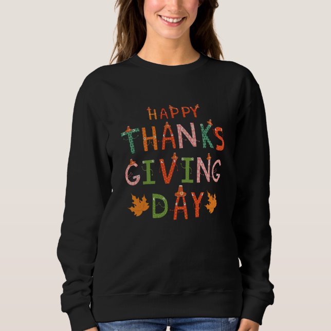Moletom Happy thanksgiving day colorful (Frente)