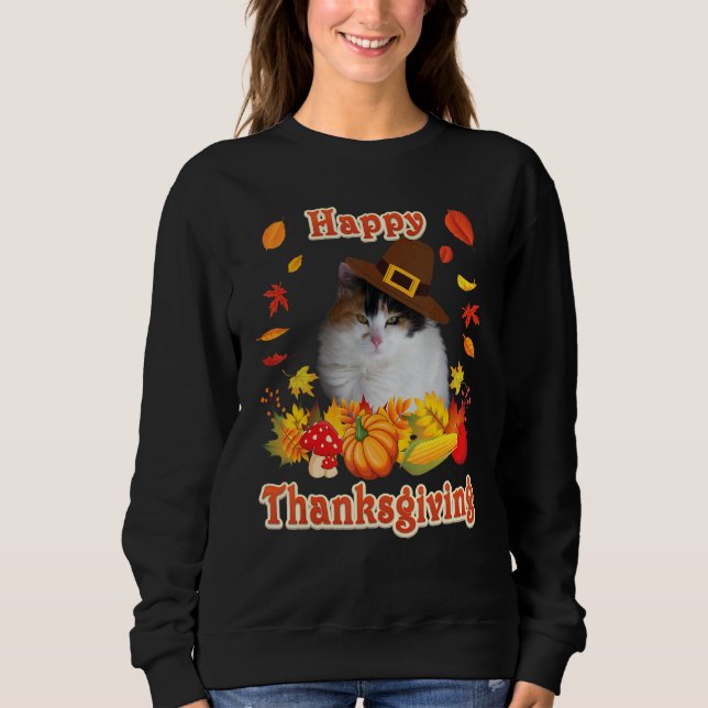 Moletom Happy Thanksgiving Japanese Bobtail Cat I'm Thankf (Frente)