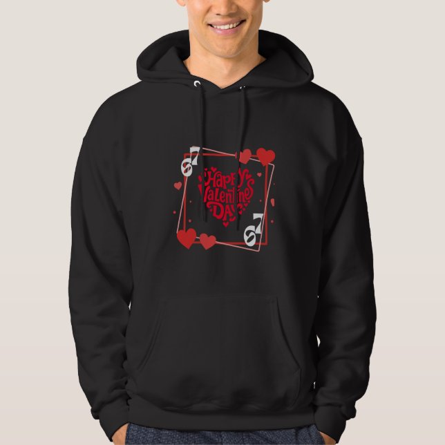 Moletom Happy Valentine 67 Red Heart Hoodie (Frente)