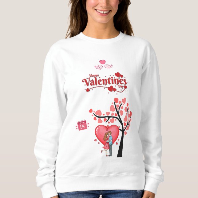 Moletom Happy Valentine’s Day – Romantic Couple (Frente)