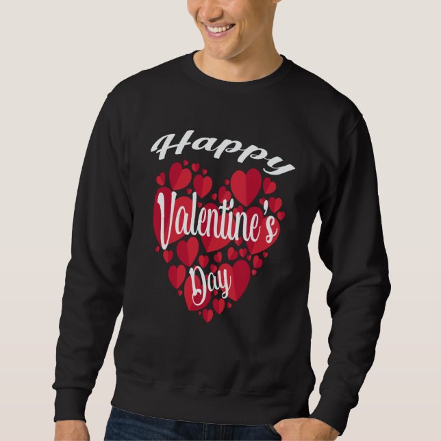 Moletom Happy Valentines Day 2022 Couples Matching Red Hea (Frente)