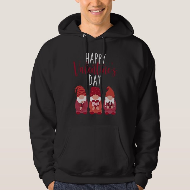 Moletom Happy Valentines Day Gnome Love Gnomes Couple  Gno (Frente)