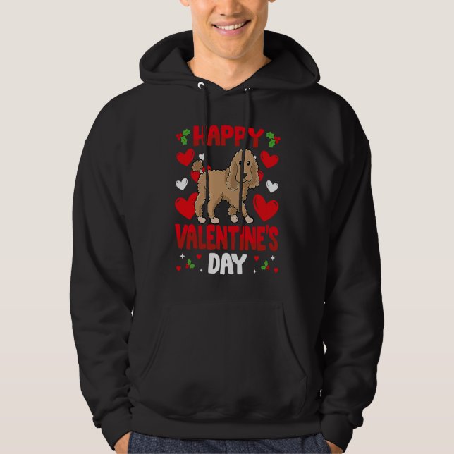 Moletom Happy Valentines Day Poodle Heart Love Animal (Frente)