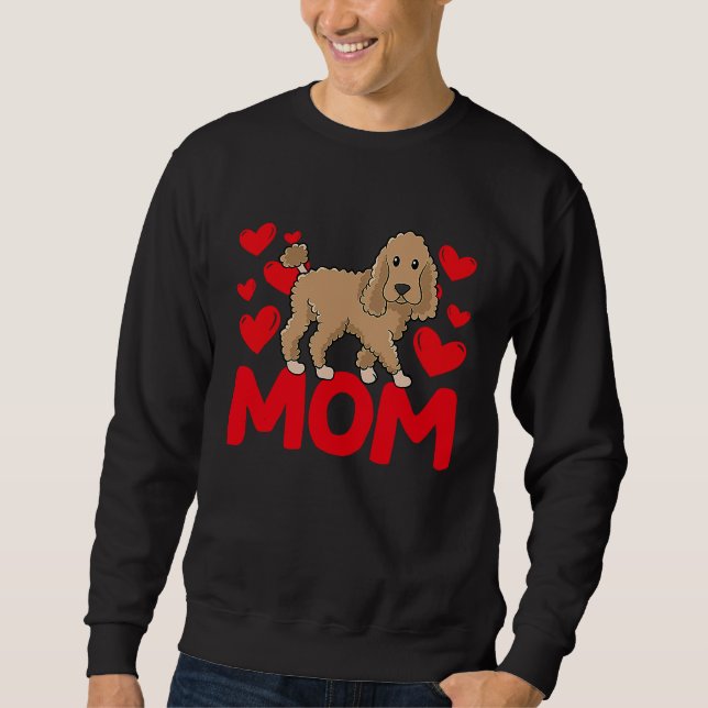 Moletom Happy Valentine's Day Poodle Mom Mothers Day Valen (Frente)