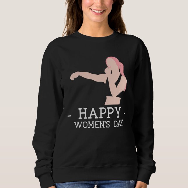 Moletom Happy Women s Day 2023 Boxing Embrace Equity Fit S (Frente)