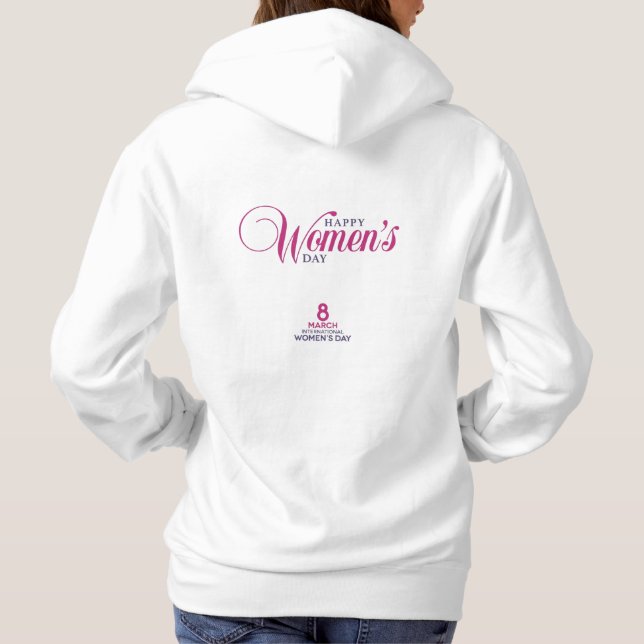 Moletom  happy women's day 2026 hoodies celebration (Verso)