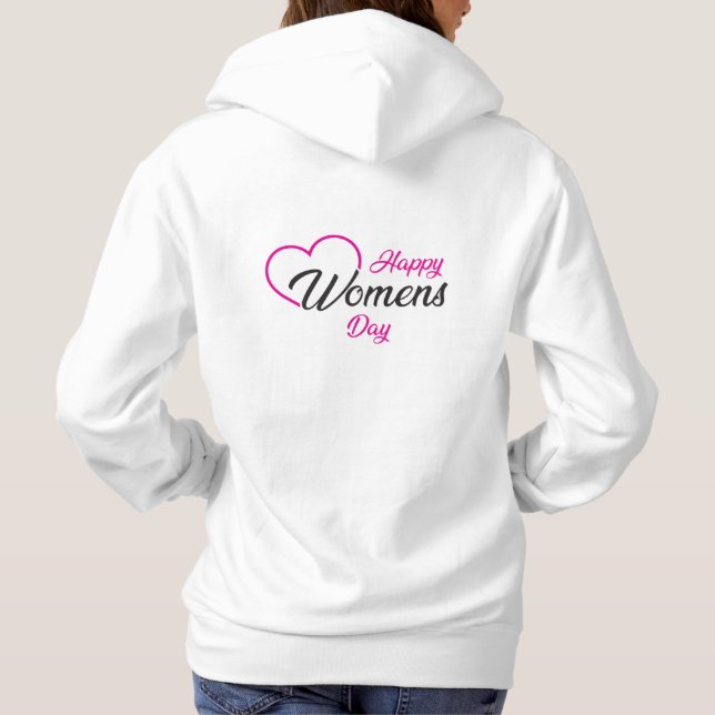 Moletom  happy women's day 2026 hoodies celebration (Verso)