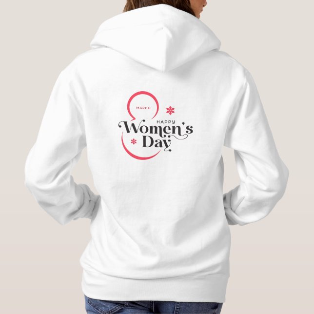 Moletom  happy women's day 2026 hoodies celebration (Verso)