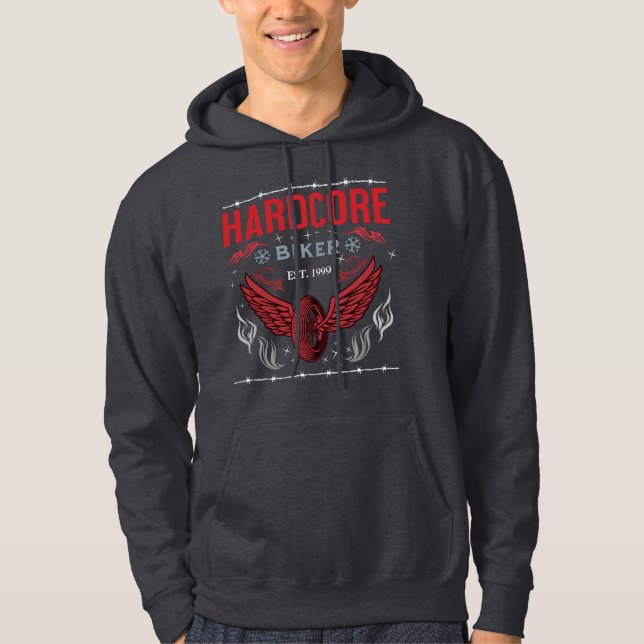 Moletom Hardcore Biker Red t-shirt (Frente)