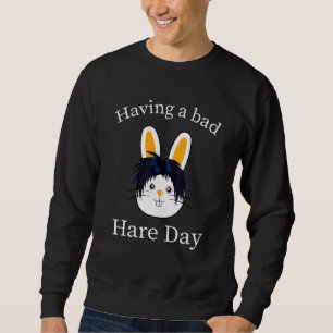 Moletom Hare Day Bunny Bad Hairstyle Cote Humor Barber