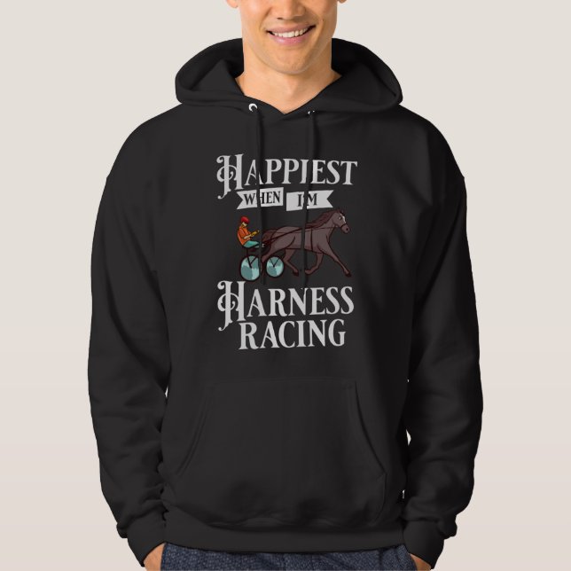 Moletom Harness Racing Horse Race Track Racer Trotting Hor (Frente)