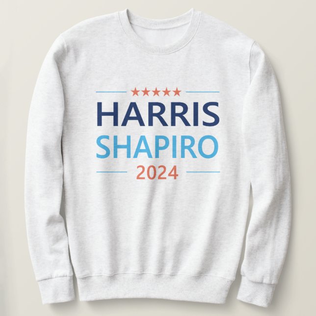 Moletom Harris Shapiro 2024 Kamala Harris Democrata (Frente do Design)