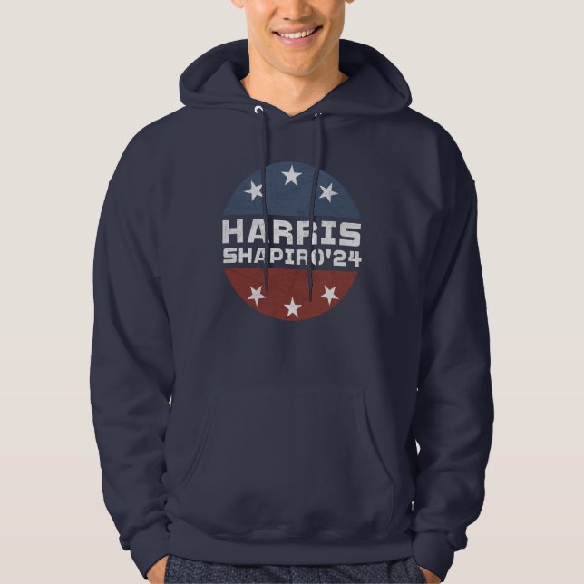 Moletom Harris Shapiro 2024 Vintage Red Blue (Frente)