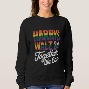 Moletom Harris Walz 2024 Juntos Podemos Eleição LGBTQIA