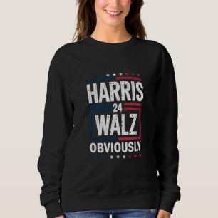 Moletom Harris Walz Obviamente Harris Waltz 2024 Eleição
