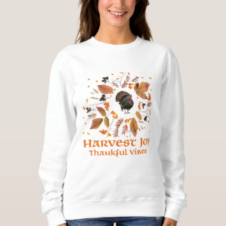 Moletom Harvest Joy Thankful Vibes– Cozy Fall Style 