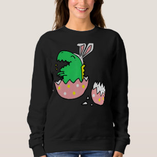 Moletom Hatching T Rex Bunny Ears Páscoa Para Professora