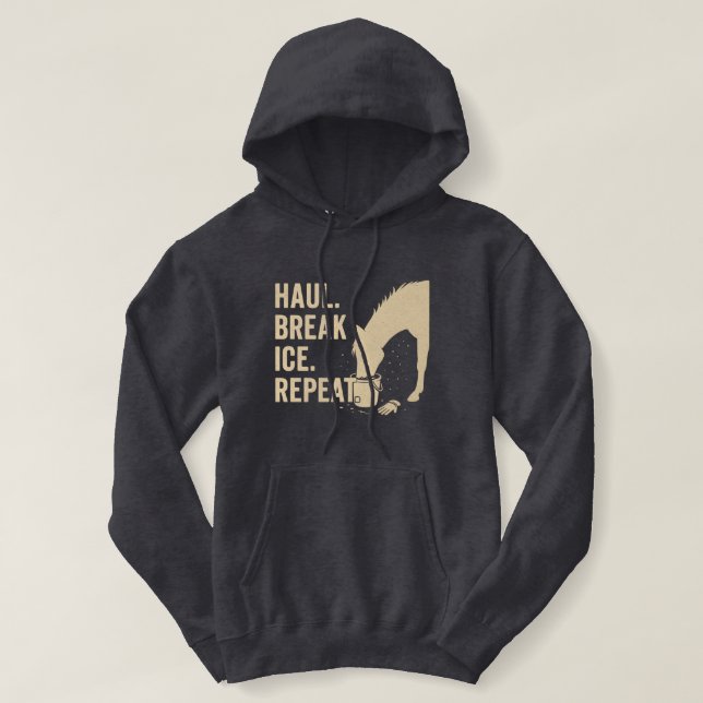 Moletom Haul. Break Ice. Repeat. Horse Hoodie (Frente do Design)