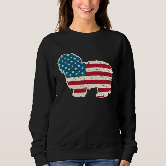 Moletom Havanese 4th of July Men Women USA American Flag D (Frente)