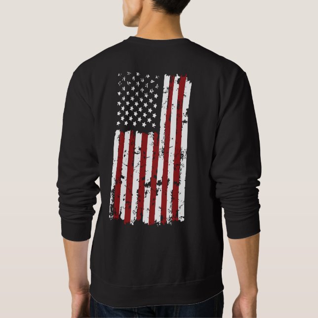 Moletom HavocSeven American Flag Sweater, Veteran Gear (Verso)