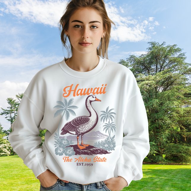 Moletom Hawaii Aloha State Tropical Goose (Criador carregado)