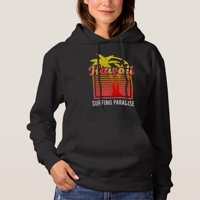 Moletom Hawaii Palm Tree Surfing Paradise Beach Island Sum (Frente)