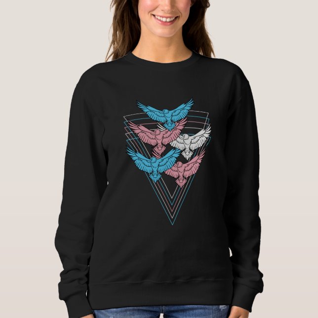 Moletom Hawks LGBTQ Strong Transgender Pride Flag Trans Ha (Frente)