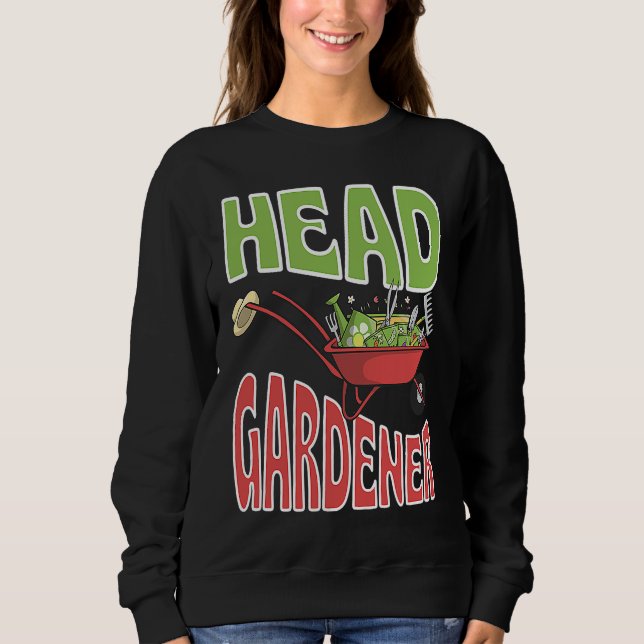 Moletom Head Gardener Cute Summer Wheelbarrow Vegetable Ga (Frente)