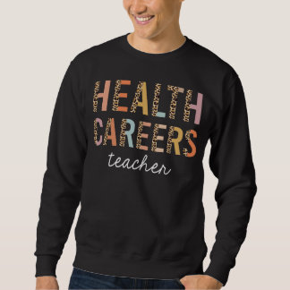 Moletom Health Careers Teacher Leopard Cute Back to School