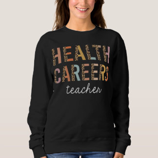 Moletom Health Careers Teacher Leopard Cute Back to School