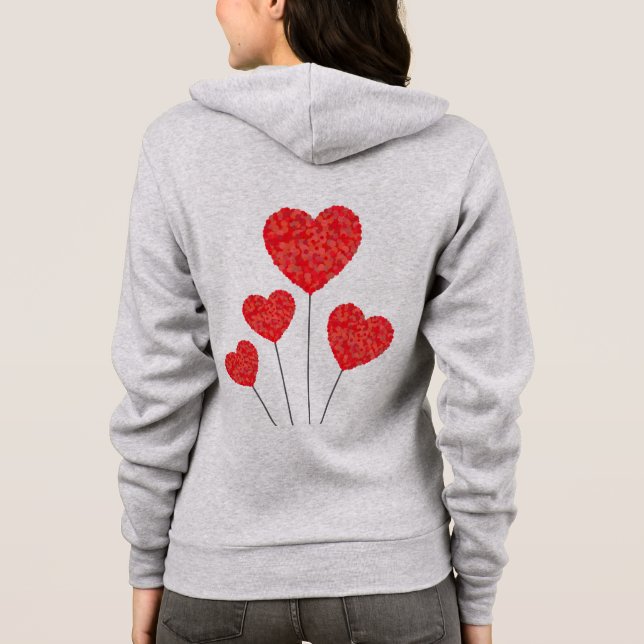 Moletom Heart Balloons Illustration Design (Verso)