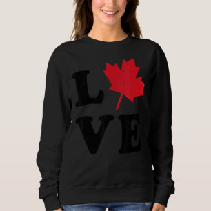 Moletom Heart Canada Day Maple Leaf I Love You Canada