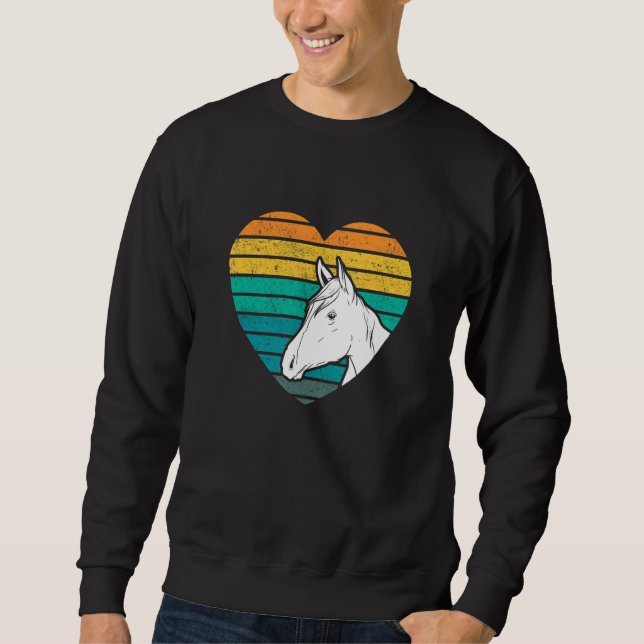 Moletom Heart Graphic Horse Lover Equestrian Rider Horses  (Frente)