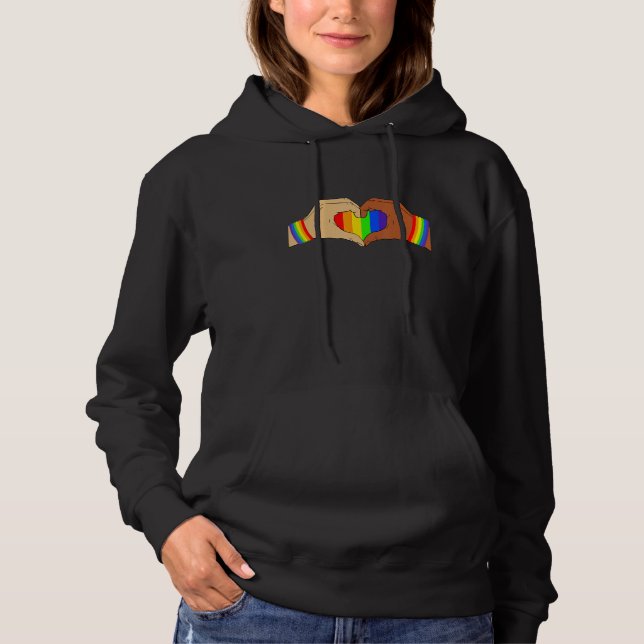 Moletom Heart LGBT Rainbow Flag LGBTQ Gay Pride Month Mela (Frente)