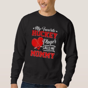 Moletom Heart My Favorite Hockey Player Me Chama De Mamãe