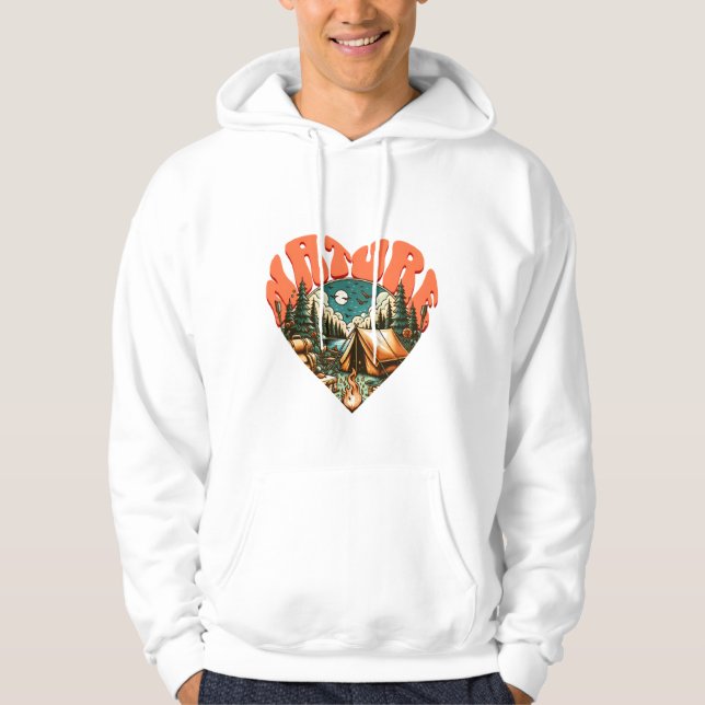 Moletom "Heart of Nature" Hoodie: A love of camping and tr (Frente)