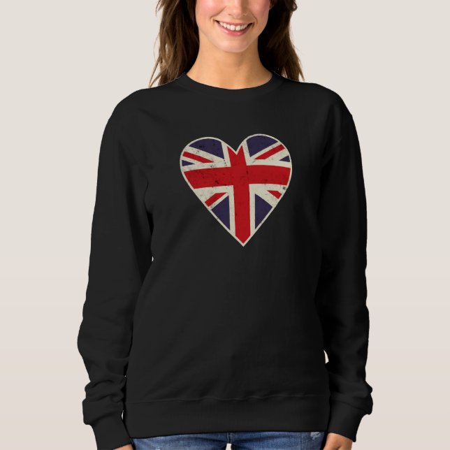 Moletom Heart Shaped British Union Jack Flag (Frente)