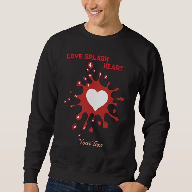 Moletom Heart Splash Art – Creative Love Expression Design (Frente)