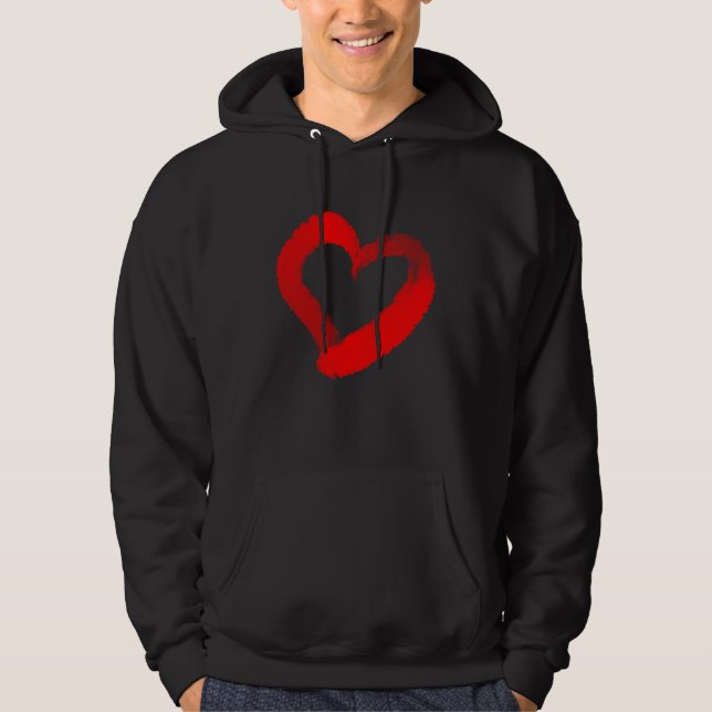 Moletom Heart Valentines Day Boys Girls Men Women Matching (Frente)