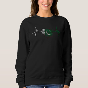 Moletom Heartbeat Pakistani Flag Paquistão