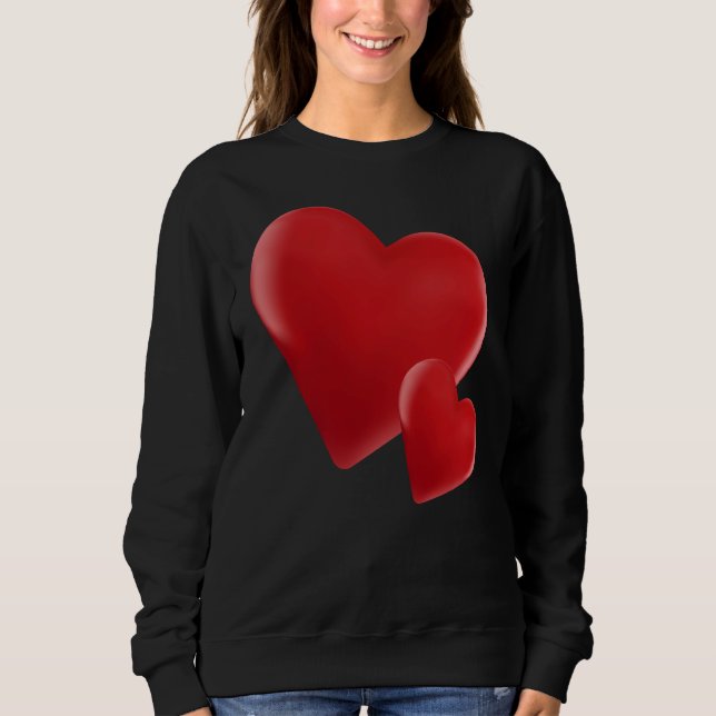 Moletom Hearts Pattern Valentines Day Cute Love V Day Paja (Frente)