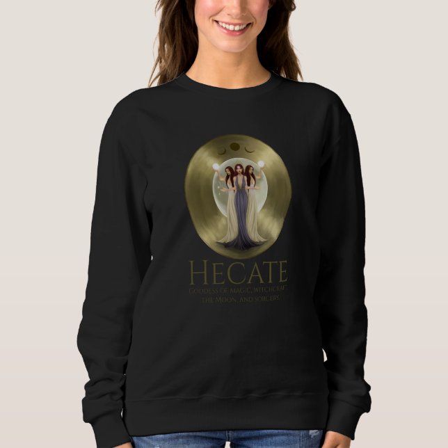 Moletom Hécate Deusa Da Magia Feitiçaria A Lua E Tão (Frente)