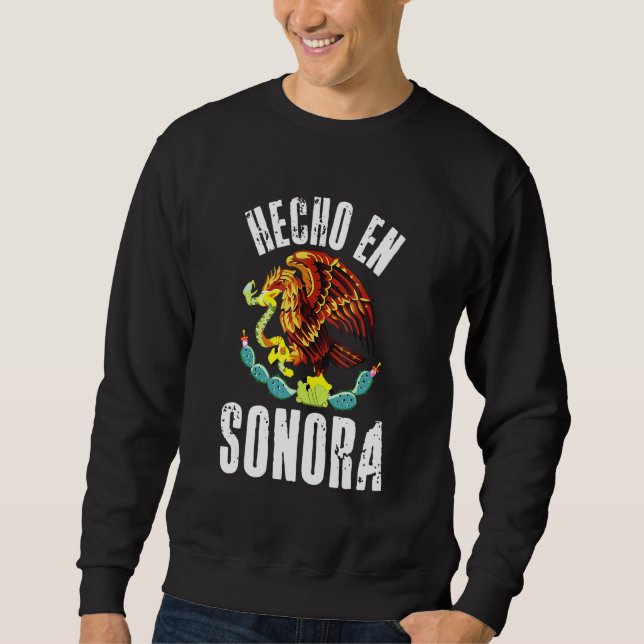 Moletom Hecho En Sonora Mexicano Bandeira Cinco De Mayo (Frente)