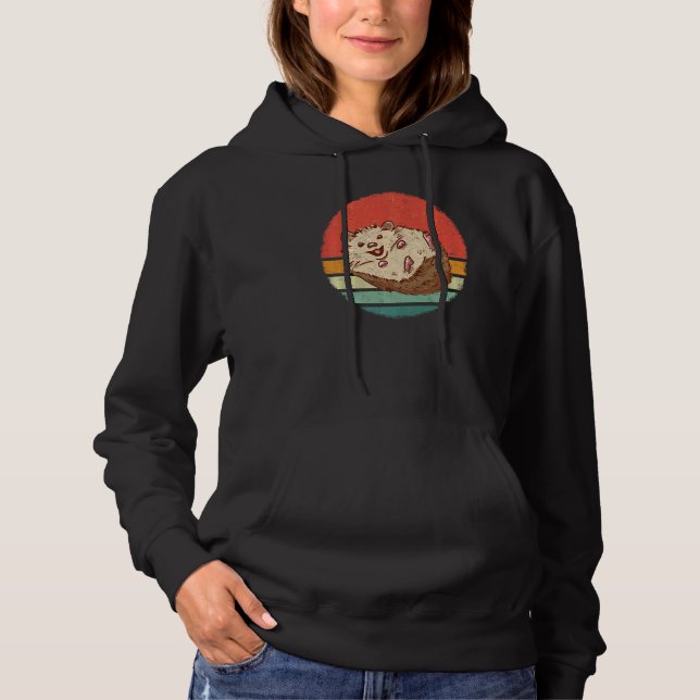 Moletom Hedgehogs Hedgehogs Prickly Hoglet Retro Sunset (Frente)