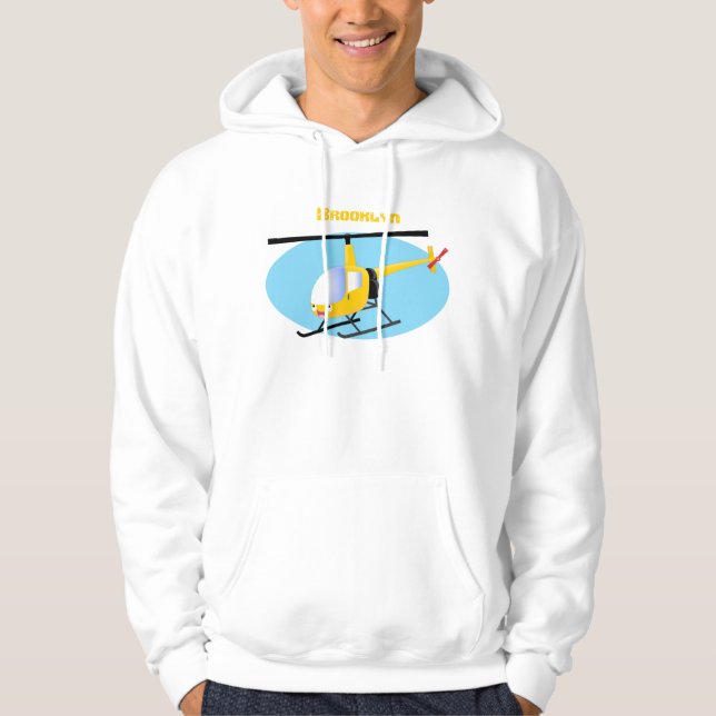 Moletom Helicóptero de animação amarelo giro (Frente)