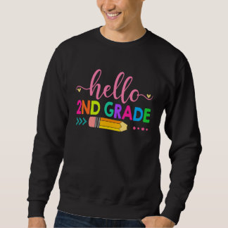 Moletom Hello 2nd Second Grade Back to School Cute First D