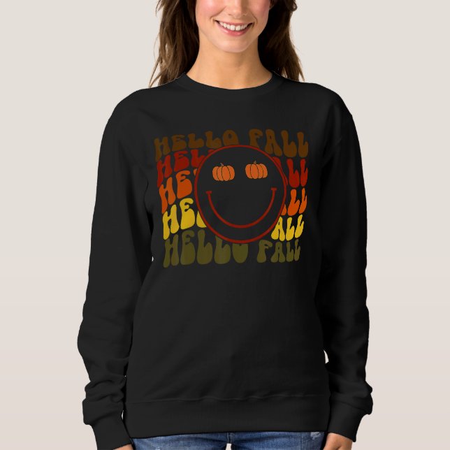 Moletom Hello Fall  Thanksgiving Matching Family Autumn Ph (Frente)