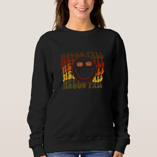 Moletom Hello Fall  Thanksgiving matching family autumn ph (Frente)